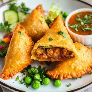Keto Samosa mit extra gewürztem Lammfleisch