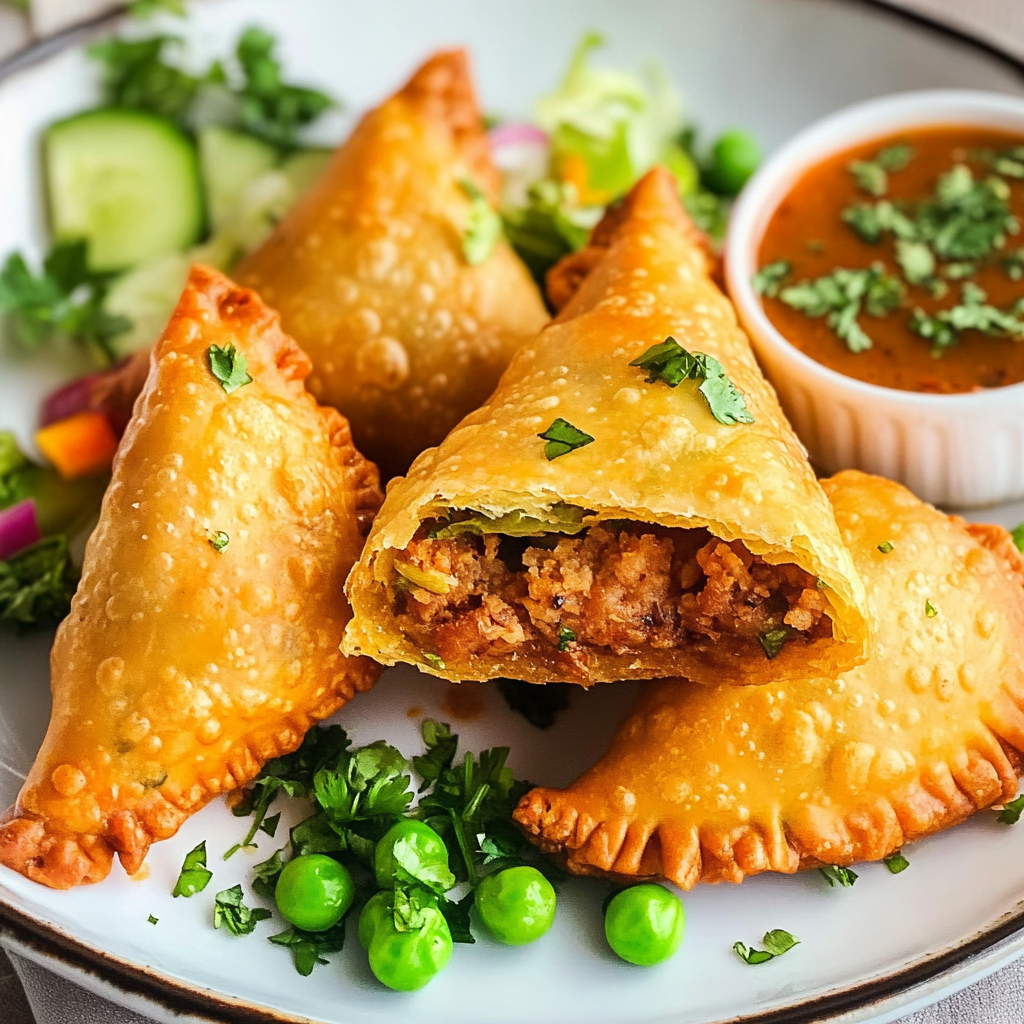 Keto Samosa mit extra gewürztem Lammfleisch für Genuss!