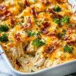 Käse-Bacon-Ranch-Hühnchen-Auflauf
