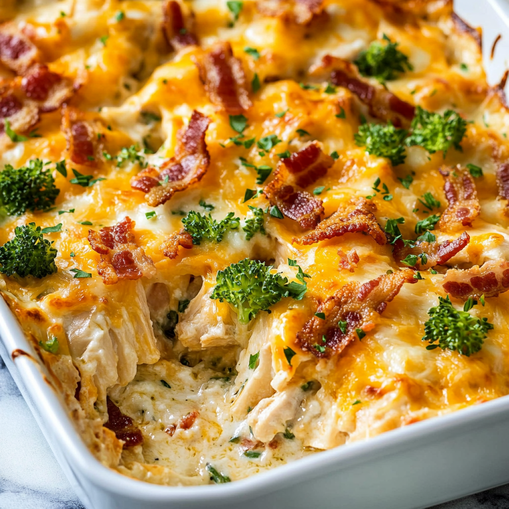 ketodiat 4 Käse-Bacon-Ranch-Hühnchen-Auflauf: So gelingt’s perfekt!