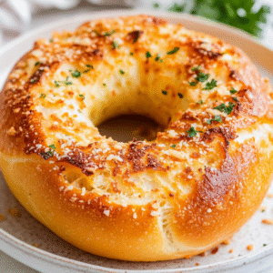 Low Carb Knoblauch-Parmesan-Bagels