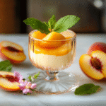 Pfirsich-Posset mit Allulose