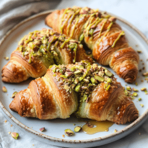 Pistazien-Croissants ohne Getreide