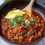 Scharfes Keto Chili Con Carne mit rauchigen Noten