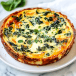 Spinat- und Emmentaler-Quiche ohne Boden