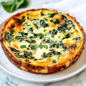 Spinat- und Emmentaler-Quiche ohne Boden