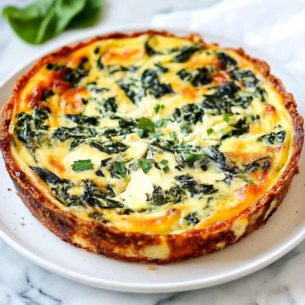 Spinat- und Emmentaler-Quiche ohne Boden: Einfach lecker!