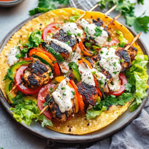 Zerdrückter Tortilla-Kebab Low-Carb Edition