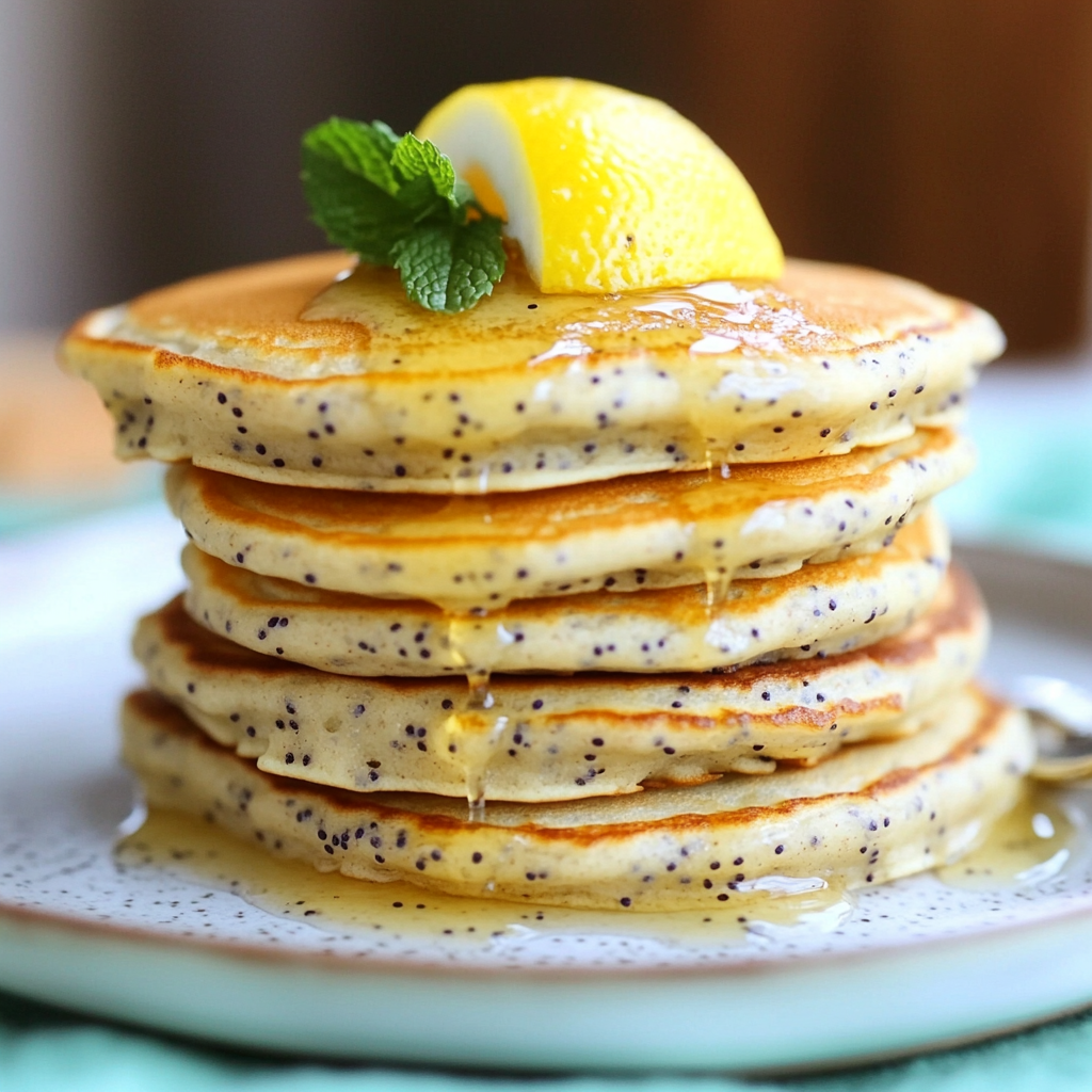 Zitronen-Mohn-Mandelmehl-Pfannkuchen: Ein Genuss!