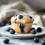 Feuchte Blaubeer-Muffins mit Frischkäse