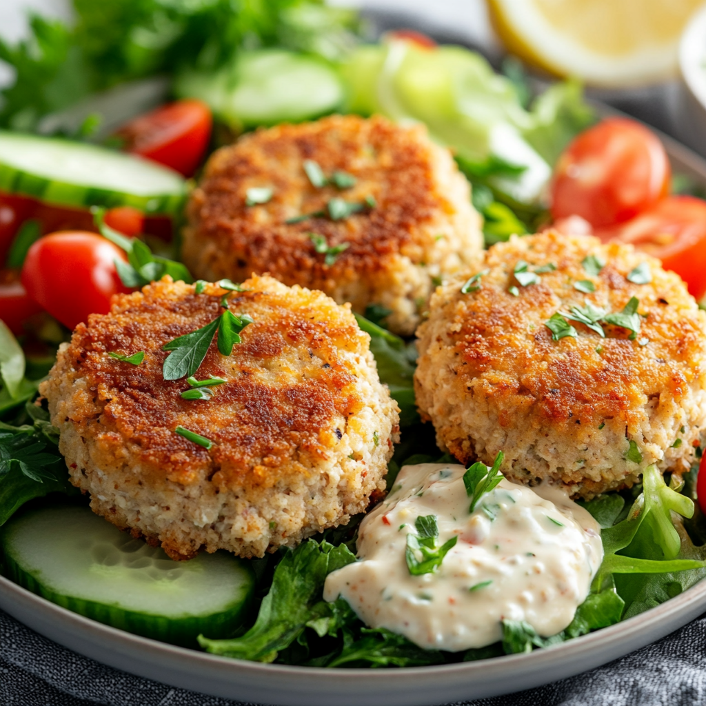 Hüttenkäse Thunfischküchlein