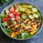 Keto "Big Mac" Protein Salat