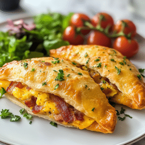 Keto Frühstücks-Hot Pockets mit Speck-Ei-Füllung