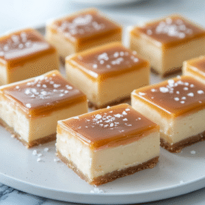 Keto Salzkaramell-Käsekuchen-Riegel