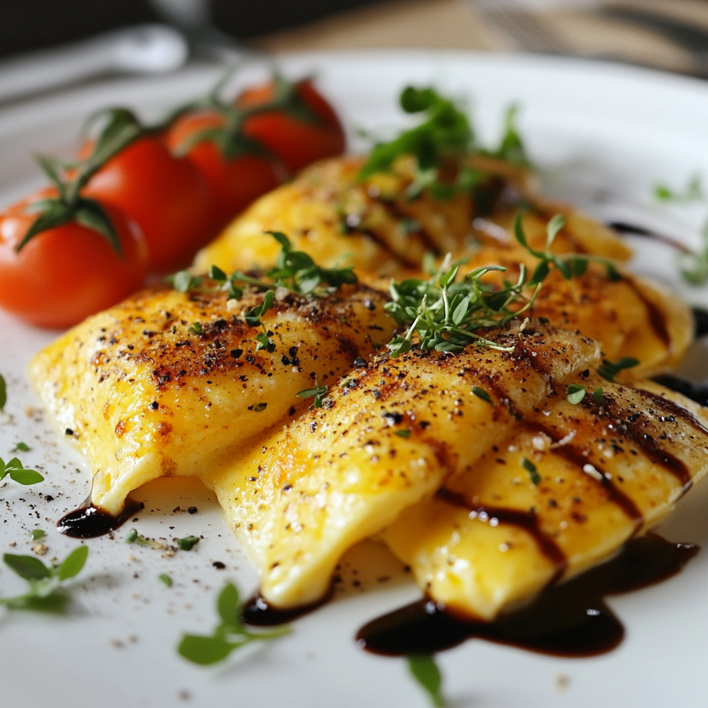 Lace-Crusted Parmesan Egg Folds