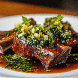 Lammhaxen aus dem Slow Cooker mit Minz-Gremolata