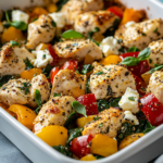 Low Carb Hähnchen-Feta-Auflauf