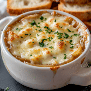 Philly Cheesesteak Französische Zwiebelsuppe