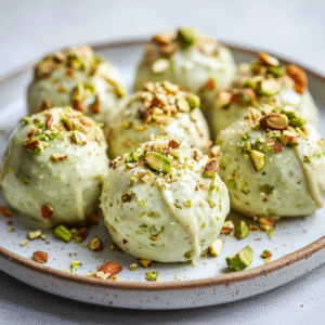 Pistazien-Tahini-Halva-Fettbomben