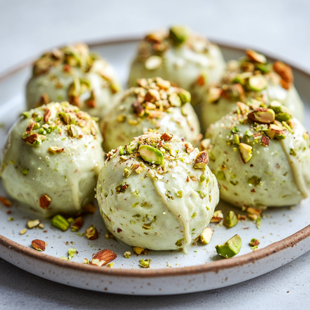 Pistazien-Tahini-Halva-Fettbomben