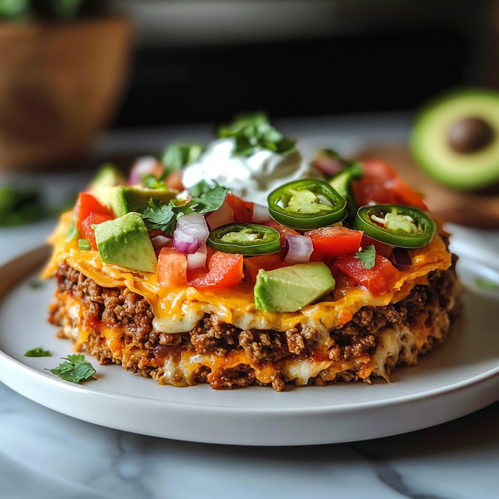Taco-Auflauf ohne Boden
