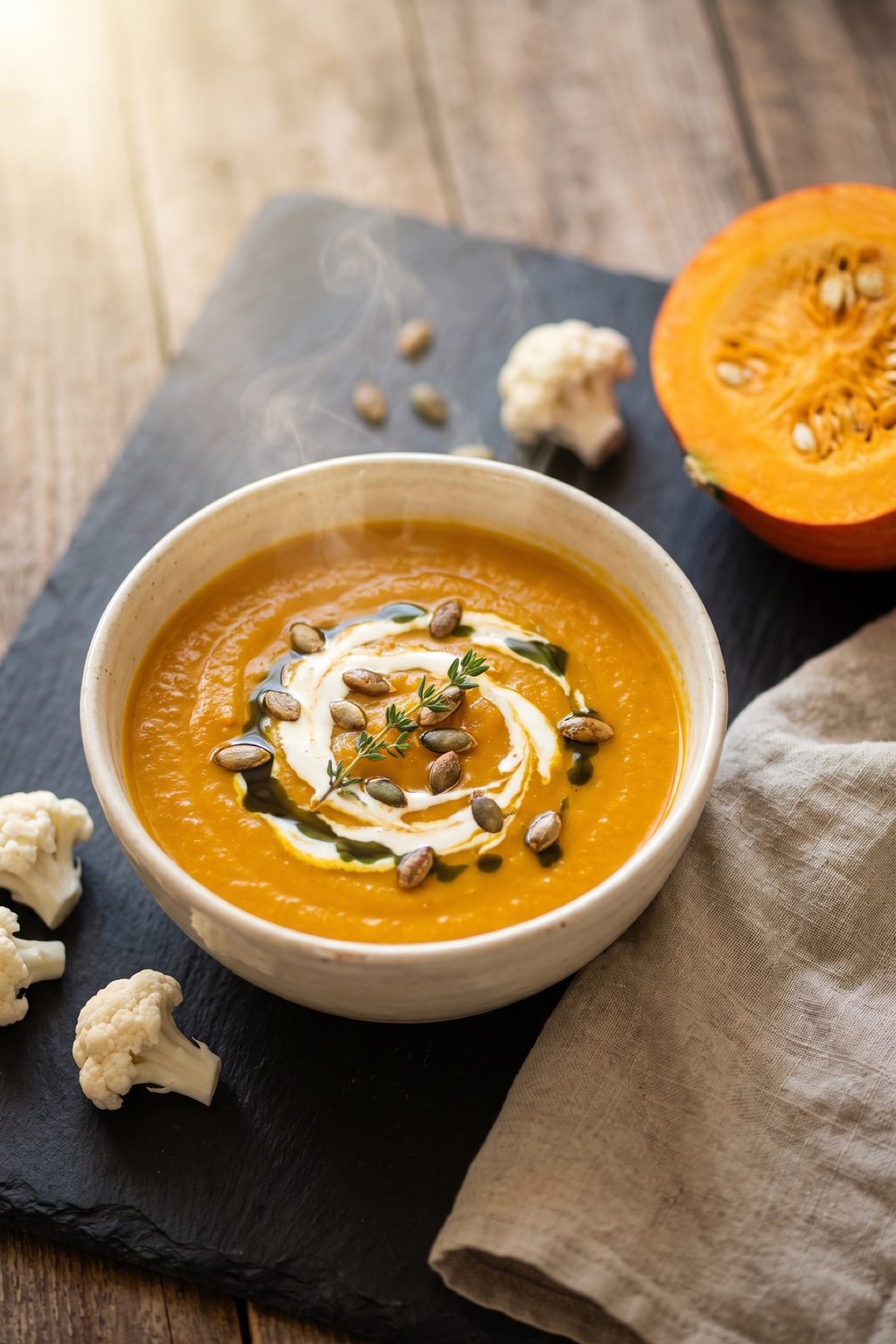 Keto Kürbissuppe – cremig und ohne Kartoffel gebunden
