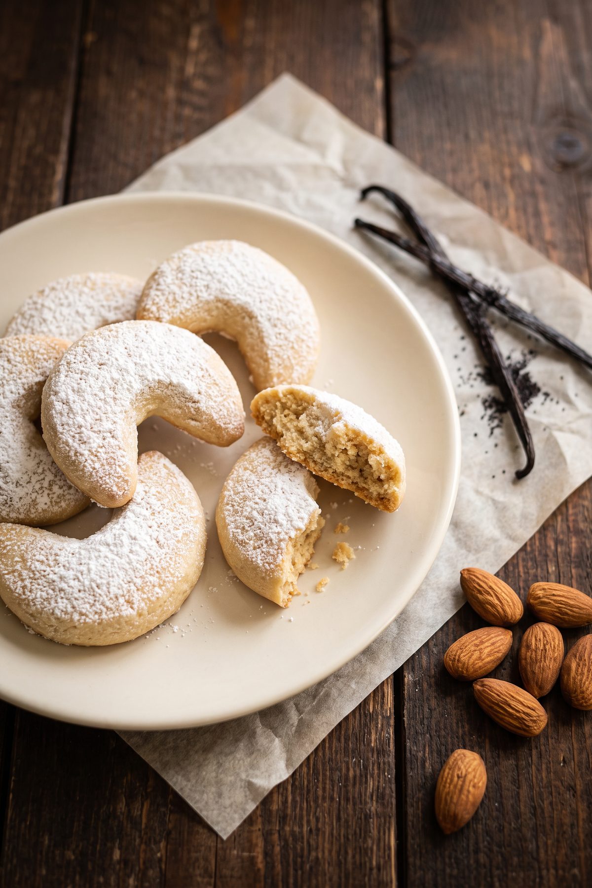Keto Vanillekipferl – mürbe Kipferl ohne Mehl und Zucker