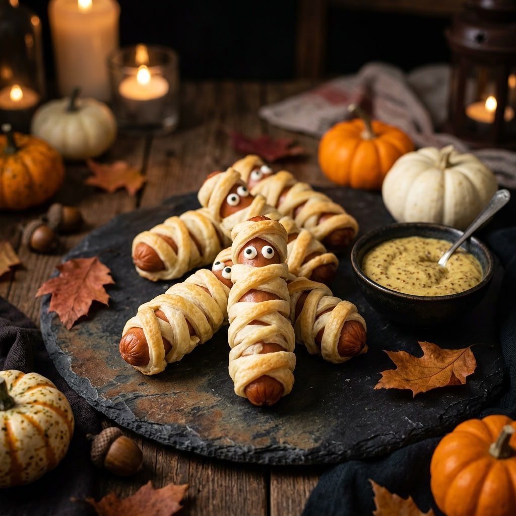 Low Carb Mumien-Würstchen – Halloween-Fingerfood mit Käseteig