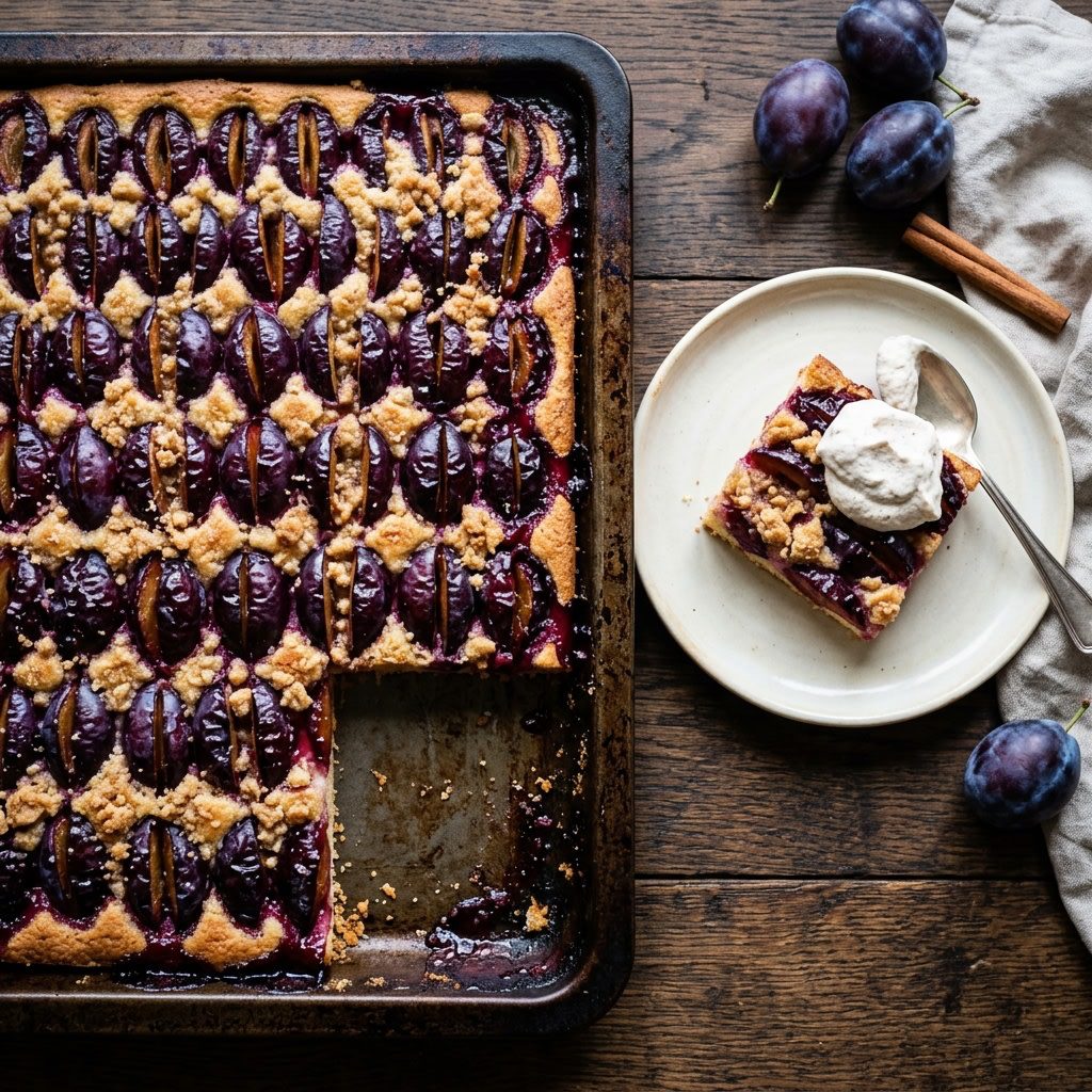 Low Carb Pflaumenkuchen ohne Zucker – Zwetschgen auf Mandelboden