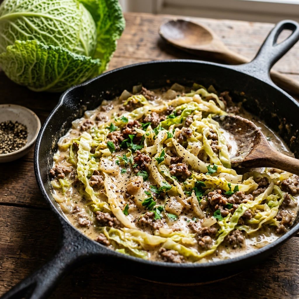 Wirsing-Hackfleisch-Pfanne – low carb, ohne Kartoffeln